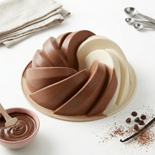 Renas Store Deconox Rüzgar Gülü Tasarımlı Silikon Kek Kalıbı - Yüksek Isıya Dayanıklı, Yapışmaz ve Esnek Girdap Pasta Kalıbı (26X8 Cm, 1 Adet)