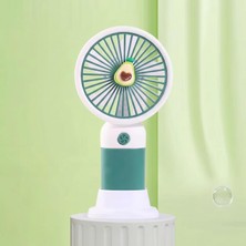 Renas Store Coverzone El Tipi Mini Fan, 250MAH Batarya, USB Şarj Edilebilir, Doğal Rüzgar Özelliği, Taşınabilir ve Kompakt Tasarım, Seyahat ve Ofis Için Ideal, Yüksek Performans, Serinletici Etki (Yeşil Avokado)