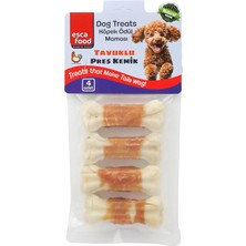 Renas Store Esca Food Tavuklu Pres Kemik 7 Santimetre 4’lü 100 Gram Köpek Ödül Maması