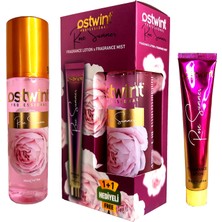 Renas Store Ostwint Fragrance Mist Rose Summer Vücut Spreyi 200ML & Vücut Kremi 50ML Set - Tatlı Yaz Akşamı Esintisi ve Çiçeksi Parfüm Kokusu - Nemlendirici