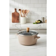 Renas Store Bambum Nostalji - Kızartma Tenceresi Toprak 22 cm