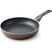 Renas Store Papilla Safir 24 cm Tava - Kırmızı Yanmaz Yapışmaz Granit Efektli Günlük Pişirme Tavası