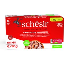 Renas Store Schesir Yetişkin Kedi Konservesi Karidesli 50 gr x 6 Adet