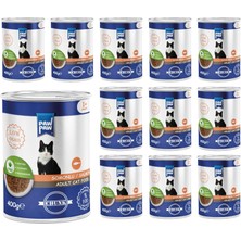 Renas Store Pawpaw Yetişkin Kedi Somonlu ve Jöleli Konserve Mama 400 gr x 12 Adet