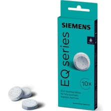 Renas Store Siemens TZ80001A Temizleme Tabletleri, 10 Adet, Kahve Yağı Kalıntılarını Ideal Şekilde Giderir, Orijinal Aksesuar, Eq Serisi Tam Otomatik Kahve Makineleri ve Ankastre Tam Otomatik Makineler Için