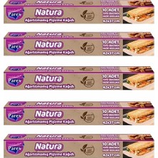 Renas Store Parex Natura Ağartılmamış Hazır Pişirme Kağıdı 10 Yaprak x 5 Paket