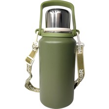 Renas Store 316 L Çelik Yeşil Kamp Piknik Için 1200 ml Sıcak Soğuk Matara Suluk CIN477YS