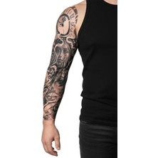 Renas Store Zamanı Gelecek 1 Hafta Kalıcı Tam Kol Bacak Kaplama Yapıştırma Geçici Dövme 48 cm