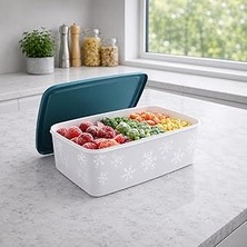 Renas Store Derin Dondurucu Saklama Kabı 2 Litre No Frost Saklama Kabı Alaska Derin Dondurucu Saklama Kabı Turkuaz