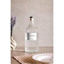 Renas Store Perotti Viking 1000 ml Cam Şişe ve Yağlık Kapaklı Çift Kapaklı, Silver