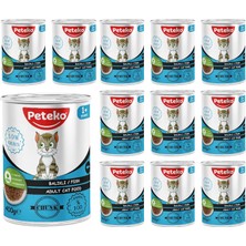 Renas Store Yetişkin Kedi Balıklı ve Jöleli Konserve Mama 400 gr x 12 Adet