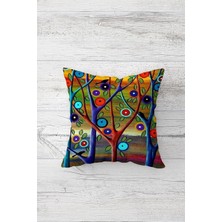 Renas Store Pelangi Nazarlık Dilek Ağacı Çift Tarafı Baskılı Gizli Fermuarlı Yastık Kılıfı Kırlent Koltuk Yastık Kılıfı, Karışık Renkli 45 x 45, 24691138745451