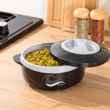 Renas Store Porsima 3149 1000 ml Yemek Termosu - Sızdırmaz Kilitlenebilir Kapak Paslanmaz Çelik Sefer Tası - Siyah