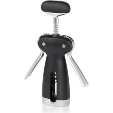 Renas Store Oxo - Good Grips Steel Kanatlı Tirbuşon, Çıkarılabilir Kapsül Kesici, Plastik, Siyah