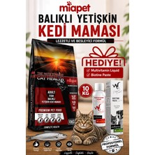 Renas Store Miapet Balıklı Yetişkin Kedi Maması Multivitamin Liquid 100 ml Hediyeli 10 kg