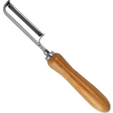 Renas Store Paslanmaz Çelik Sebze Soyacağı, Ergonomik Ahşap Saplı Meyve ve Sebze Soyma Bıçağı, Patates, Havuç, Salatalık ve Elma Için Mükemmel Mutfak Aracı
