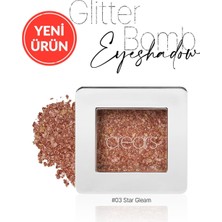Renas Store Mücevher Parlaklığında Yoğun Pigmentli Tekli Far Glitter Bomb Eyeshadow 03 Star Gleam