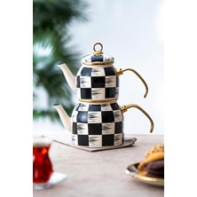 Renas Store Qualita King Mini Beyaz Emaye Çaydanlık Takımı