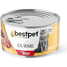Renas Store Bestpet Yetişkin Gurme Kediler Için, Tahılsız, Jöle Içinde Sığır Parça Etli Yaş Mama, 85 gr x 24 Adet