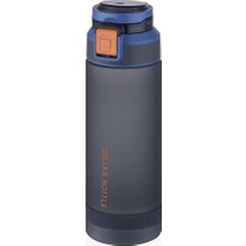 Renas Store Dıller Kilitli Kapak Taşıma Askılı Lacivert Spor Matarası 790 ml Sızdırmaz Su Şişesi