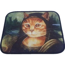 Renas Store Miapet Elekli Desenli Kedi Tuvalet Önü Paspası 60 x 45 cm Mona