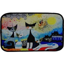 Renas Store Miapet Elekli Desenli Kedi Tuvalet Önü Paspası 60 x 45 cm Gece