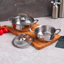 Renas Store Aryıldız Petit 4 Parça Çelik Sahan Seti 12-14 cm