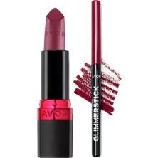 Renas Store Avon Ultra Mat Ruj Berry Blast ve Glimmerstick Dudak Kalemi Chery Jubilee Paketi