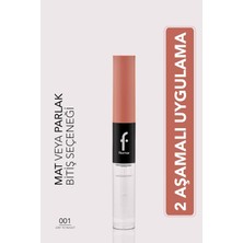 Renas Store Flormar Duoglam Yüksek Pigmentli Kremsi Likit Ruj & Ultra Kalıcı Dudak Parlatıcısı 001 Day To Nıght