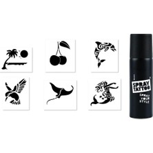 Renas Store Yunus Kiraz Spray Tattoo Geçici Sprey Dövme Seti