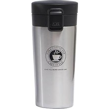 Renas Store Kilitli 304 L Çelik Gri 500 ml Kahve Termos Mug CIN406GR