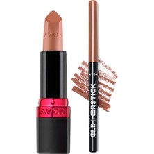 Renas Store Avon Ultra Mat Ruj Au Naturale ve Glimmerstick Dudak Kalemi Nude Paketi
