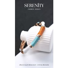 Serenity Üç Renk Mineli Pirinç Kaplama Zamak Bileklik