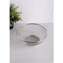 Renas Store Deconox Paslanmaz Çelik Çift Kulplu Sepet Süzgeç 22CM*10CM, Salata Süzgeci Meyve Süzgeci, Makarna Süzgeci, Paslanmaz Çelik Çift Kulplu 22CM Sepet Süzgeç SPT22
