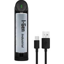Renas Store I-Gen Batteries G103 2600MAH Şarj Edilebilir Pil + Tekli Şarj Cihazı Seti (18X65MM - 3.7 - Düz Kafa)