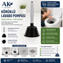 Ak Avm Lavabo Açma Pompası Körüklü Vakumlu Gider Açıcı Banyo Mutfak Klozet Tuvalet Pompası