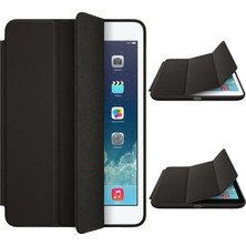 Renas Store Apple iPad 9. Nesil 10.2" ile Uyumlu Kılıf Lansman Leather Case A2602 A2603 A2604 A2605 Siyah