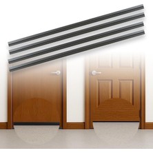 Renas Store Kapı Altı Rüzgar Engelleyici 1 Metre, Kendinden Yapışkanlı Toz, Böcek ve Soğuk Hava Önleyici Şerit, 3,5 cm Genişlik Kapı Altı Izolasyon Bandı, Ses ve Isı Yalıtım Şeridi (4, Siyah)