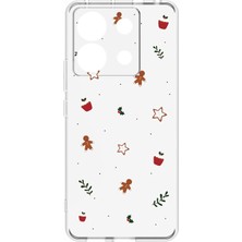 Renas Store Şeffaf Silikon Kılıf, Noel Baskılı, Kamera Korumalı, S19 Max Pro S Zoom ile Uyumlu