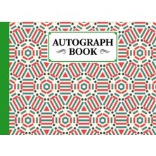 Renas Store Autograph Book: Hexagons Cover | Memory Book, Signature Celebrity Memorabilia Album Gift, Size 8.25" x 6" By Karen Stein