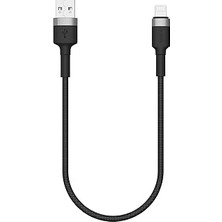 Renas Store X-Level XCC8699 X-Sharkmini Usb-A To Lightning Hızlı Şarj ve Data Kablosu 30CM 3A 27W Qc 3.0 Pd Destekli 480 Mbps Veri Aktarım Örgü Hasır Alüminyum Uç Dayanıklı Kısa Şarj Kablosu | XCC8699