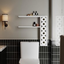 Renas Store Tiny Duvar Rafı – Duvara Monte, Modern Tasarım, Beyaz