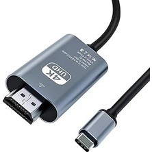 Renas Store Coverzone HDMI Çevirici USB C HDMI 4K 60Hz Hdmı, 200CM USB C HDMI Adaptör USB C HDMI Uyumlu Thunderbolt Type-C To HDMI 2 Metre Kablo Uzunluğu ZR854