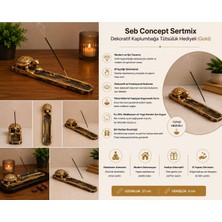 Renas Store Seb Concept Sertmix Dekoratif Kablumbağa Tütsülük Hediyeli (Gold)