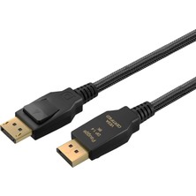 Renas Store Paugge V1.4 Vesa Displayport Sertifikalı 32.40 Gbps Bandwith Hbr3 8k 60Hz, 4K 120Hz, 4K 60Hz, 2k 165Hz, 1080P 240Hz Destekli Hdr, Freesync, G-Sync Displayport Kablo