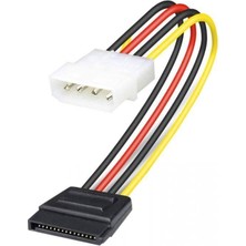 Renas Store 30 cm 4 Pin Erkek Molex To 15 Pin Dişi Sata Power Kablo