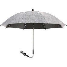 Renas Store Valkyrie Bebek Arabası Için Ayrılabilir 360 Derece Ayarlanabilir 75 cm Şemsiye - Gri
