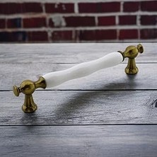 Renas Store Aruh Porselen Antik Sarı Kulp 160 mm Mobilya Çekmece Mutfak Dolabı Dolap Kapak Kulplar Kulb Kulpu