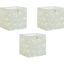 Renas Store Ocean Home Textile 3'lü Çocuk Odası Dinozor Kutu Set 33 x 30 x 33 cm