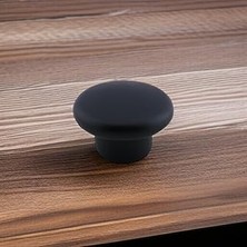 Renas Store Bohem Siyah Mantar Kulp Düğme 1 Adet Çekmece Mutfak Mobilya Dolabı Dolap Kulpu Kulbu Plastik Kulp